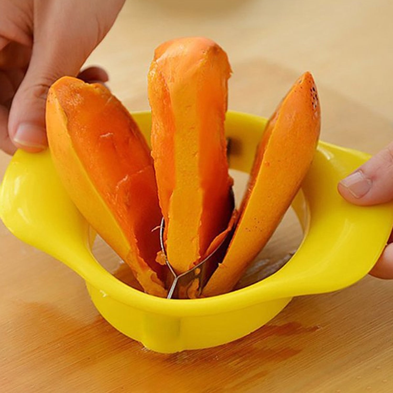 7197 Mango Cutter Chopper Slicer Tool Slicing Machine Stainless Steel Blade Mango Cutter DeoDap 7197 Mango Cutter Chopper Slicer Tool Slicing Machine Stainless Steel Blade Mango Cutter DeoDap